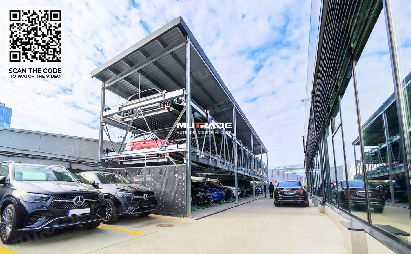 Successful Installation of Mutrade BDP-3 Puzzle Parking System at Autoklass Pipera – Mercedes-Benz Dealership in Bucharest التثبيت الناجح لنظام وقوف السيارات اللغز Mutrade BDP-3 في Autoklass Pipera – وكالة مرسيدس بنز في بوخارست