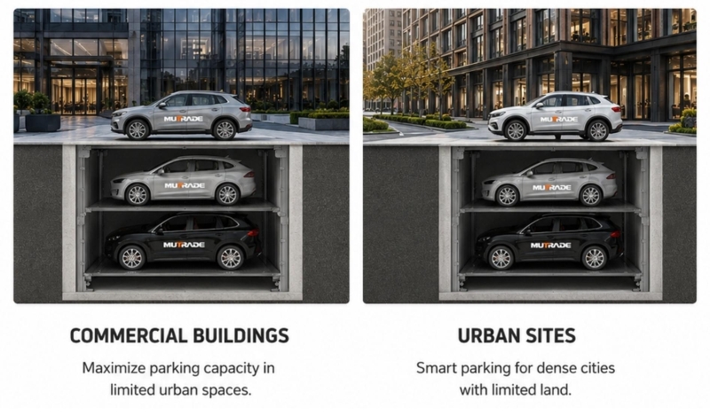 PFPP Pit Four Post Parking System Hidden Underground Parking for Premium and Space-Limited Projects 2 نظام PFPP Pit Four Post Parking System، موقف سيارات مخفي تحت الأرض للمشاريع المتميزة والمحدودة المساحة 2
